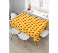 Прямоугольная скатерть JoyArty Красные фрукты из сатена tc_75312_120x145