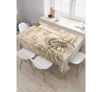 Прямоугольная скатерть JoyArty Колесо у стены из сатена tc_38262_120x145