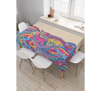 Прямоугольная скатерть JoyArty Красочная восточная аппликация из сатена tc_30299_120x145