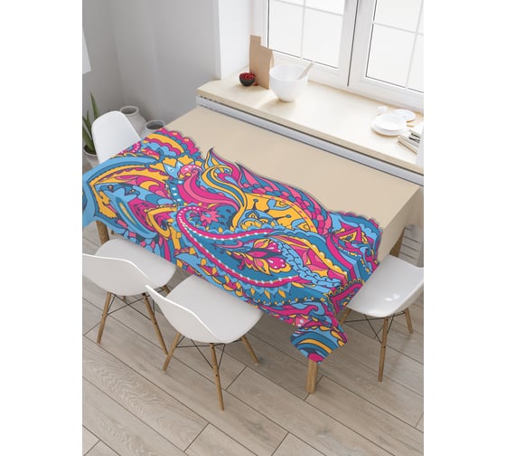 Прямоугольная скатерть JoyArty Красочная восточная аппликация из сатена tc_30299_120x145 1