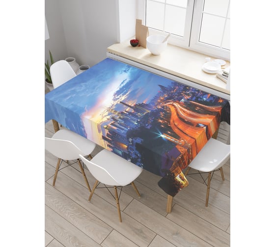 Прямоугольная скатерть JoyArty Ночная магистраль из сатена tc_29791_120x145 1
