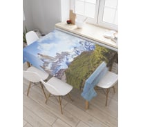 Прямоугольная скатерть JoyArty Облака летают по горам из сатена tc_20744_120x145