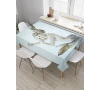 Прямоугольная скатерть JoyArty Красота русалки из сатена tc_9106_120x145
