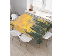 Прямоугольная скатерть JoyArty Макушка осеннего леса из сатена tc_37672_120x145