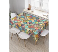 Прямоугольная скатерть JoyArty Лоскуты орнамента из сатена tc_37433_120x145