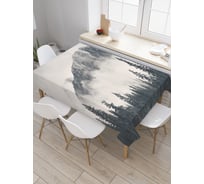 Прямоугольная скатерть JoyArty Лесная дымка из сатена tc_22018_120x145