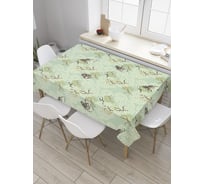 Прямоугольная скатерть JoyArty Обезьяны в лесу из сатена tc_31510_120x145
