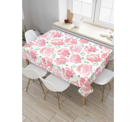 Прямоугольная скатерть JoyArty Нарисованные розы из сатена tc_17042_120x145 1