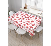 Прямоугольная скатерть JoyArty Новогодние атрибуты из сатена tc_20043_120x145