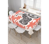 Прямоугольная скатерть JoyArty Огненный мотоцикл из сатена tc_28142_120x145