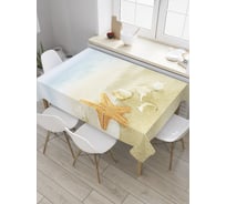 Прямоугольная скатерть JoyArty Композиция с морской звездой из сатена tc_35916_120x145