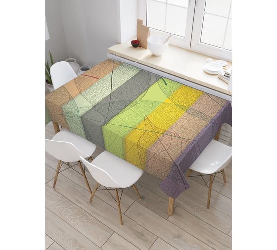 Прямоугольная скатерть JoyArty Лиственное окружение из сатена tc_30979_120x145 1