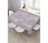 Прямоугольная скатерть JoyArty Наложение мандалы из сатена tc_35443_120x145