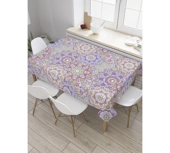 Прямоугольная скатерть JoyArty Наложение мандалы из сатена tc_35443_120x145 1