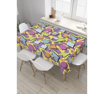 Прямоугольная скатерть JoyArty Осколки геометрии из сатена tc_36534_120x145