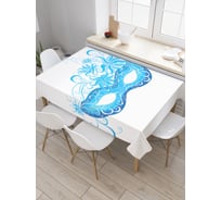 Прямоугольная скатерть JoyArty Маска с завитками из сатена tc_9468_120x145