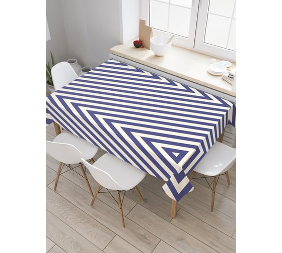 Прямоугольная скатерть JoyArty Параллельные треугольники из сатена tc_23157_120x145 1