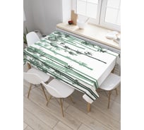Прямоугольная скатерть JoyArty Минималистичный бамбук из сатена tc_30329_120x145