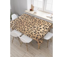 Прямоугольная скатерть JoyArty Леопардовое окружение из сатена tc_3750_120x145