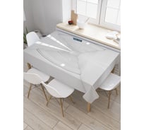 Прямоугольная скатерть JoyArty Космическая база из сатена tc_21657_120x145