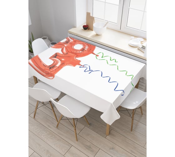 Прямоугольная скатерть JoyArty Красные гелевые цифры из сатена tc_34249_120x145 1