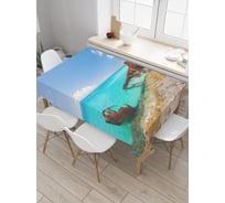 Прямоугольная скатерть JoyArty Останки корабля из сатена tc_20529_120x145