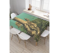 Прямоугольная скатерть JoyArty Одинокая башня из сатена tc_9474_120x145