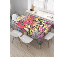Прямоугольная скатерть JoyArty Обилие граффити из сатена tc_19759_120x145