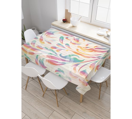 Прямоугольная скатерть JoyArty Красочные поиски из сатена tc_2922_120x145 1