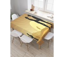 Прямоугольная скатерть JoyArty Ковбойская любовь из сатена tc_4994_120x145