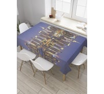 Прямоугольная скатерть JoyArty Отражение Нью-Йорка из сатена tc_28358_120x145