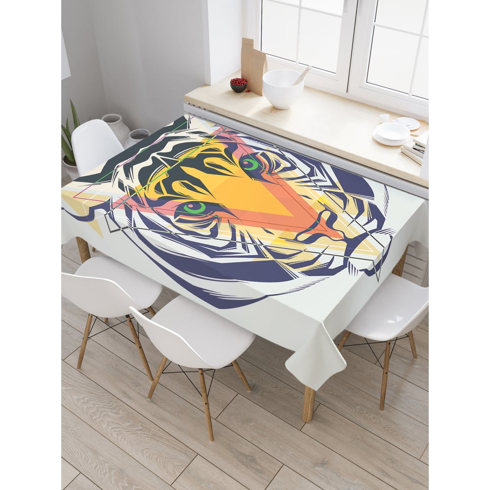 Прямоугольная скатерть JoyArty Магический тигр из сатена tc_38669 ...