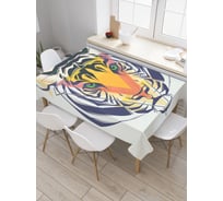 Прямоугольная скатерть JoyArty Магический тигр из сатена tc_38669_120x145