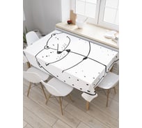 Прямоугольная скатерть JoyArty Обнимашки из сатена tc_31643_120x145