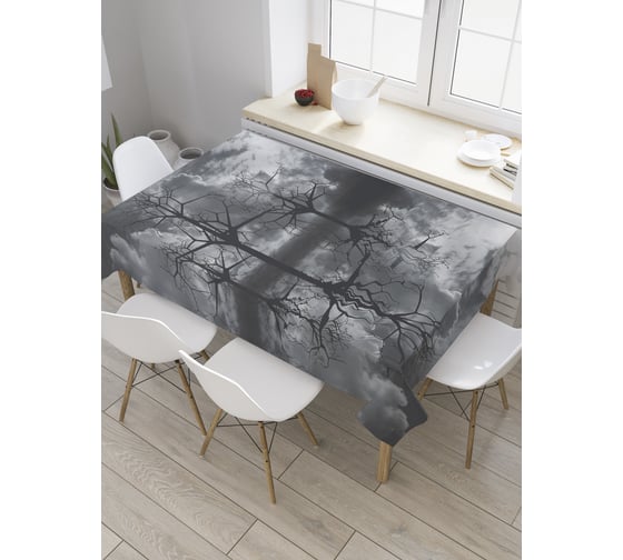 Прямоугольная скатерть JoyArty Красота в серых тонах из сатена tc_31431_120x145 1