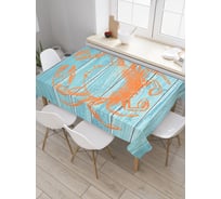 Прямоугольная скатерть JoyArty Краб и доски из сатена tc_5091_120x145