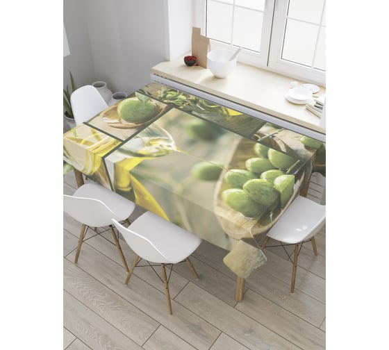 Прямоугольная скатерть JoyArty Масло из оливы из сатена tc_32031_120x145 1