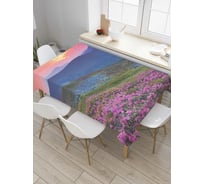Прямоугольная скатерть JoyArty Малиновый закат из сатена tc_8234_120x145