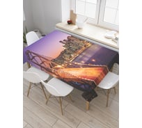 Прямоугольная скатерть JoyArty Ночное течение из сатена tc_1079_120x145