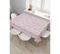 Прямоугольная скатерть JoyArty Лиловые букеты из сатена tc_262035_120x145