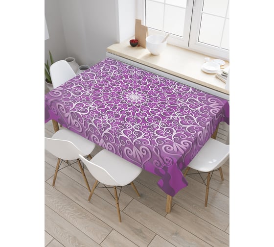 Прямоугольная скатерть JoyArty Мантры сахасрара из сатена tc_36890_120x145 1