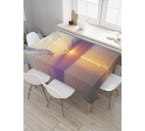 Прямоугольная скатерть JoyArty Огненный закат из сатена tc_32536_120x145