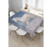 Прямоугольная скатерть JoyArty Лунный единорог из сатена tc_5137_120x145