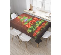 Прямоугольная скатерть JoyArty Новогодняя елка из сатена tc_20288_120x145