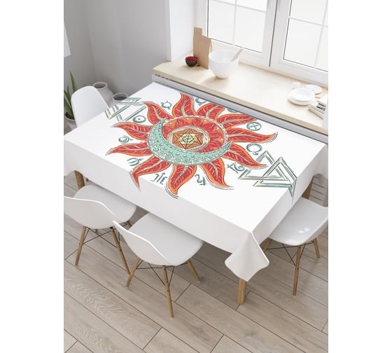 Прямоугольная скатерть JoyArty Лунное солнце из сатена tc_19356_120x145 1