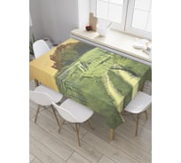 Прямоугольная скатерть JoyArty Огражденная дорога из сатена tc_9219_120x145