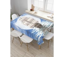 Прямоугольная скатерть JoyArty Лунный корабль из сатена tc_7285_120x145