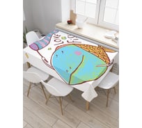 Прямоугольная скатерть JoyArty Любитель рыбалки из сатена tc_21307_120x145