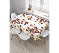 Прямоугольная скатерть JoyArty Огненные цветы из сатена tc_27971_120x145