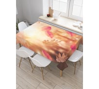 Прямоугольная скатерть JoyArty Мираж с листьями из сатена tc_3366_120x145